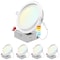Luxrite 6 Inch Gimbal LED Recessed Downlights 5CCT 2700K-5000K 15W 1400LM Dimmable Wet Rated IC Rated, 4PK LR23746-4PK - alternate 1